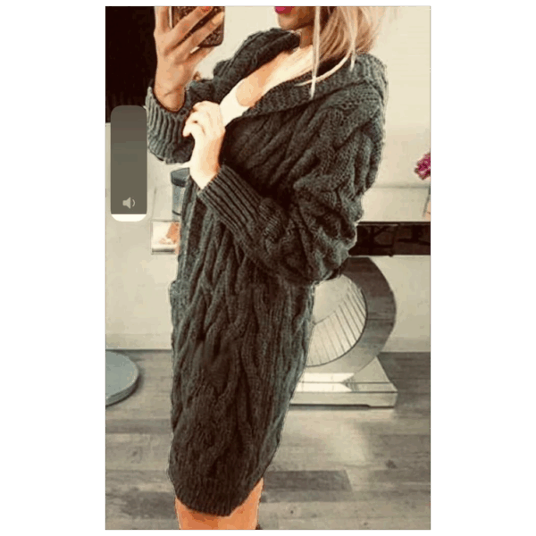Chic Ladies Cable Knit Hooded Cardigan - Cozy Comfort for Every Season! - Image 5