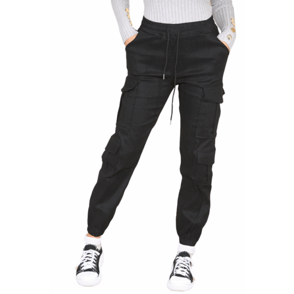 High-Waisted Cropped Cargo Pants for Women - Slim Fit Style - Image 8