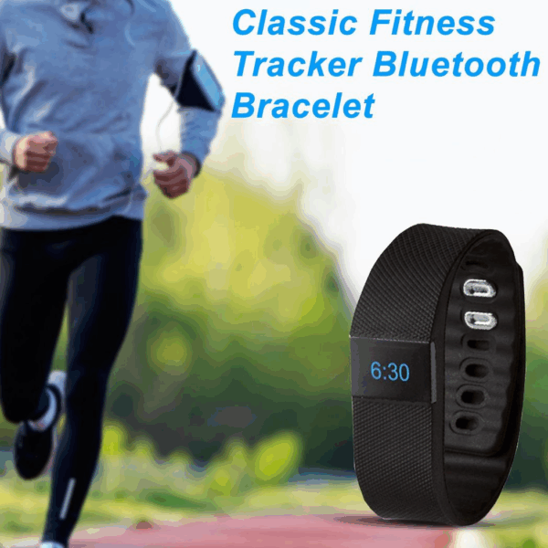 BAS-Tek Bluetooth Fitness Tracker - Sleek Black Activity Monitor Bracelet - Image 7