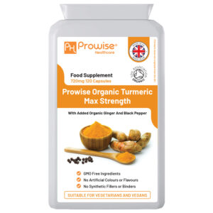 Organic Turmeric Curcumin 720mg - High Strength Vegan Capsules with Black Pepper