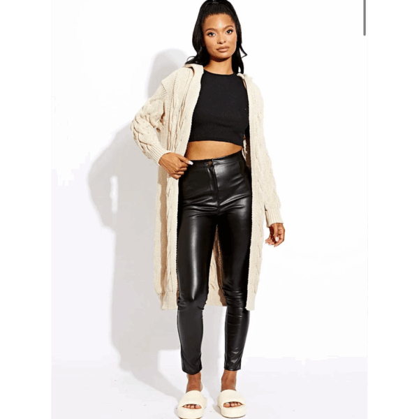 Chic Ladies Cable Knit Hooded Cardigan - Cozy Comfort for Every Season! - Image 7