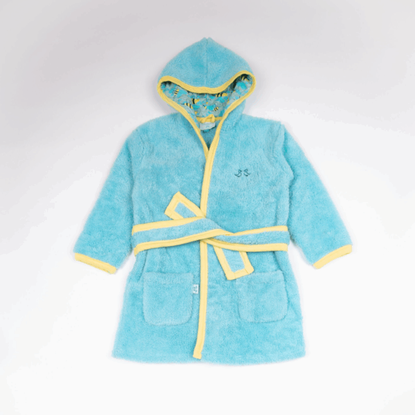 Busy Bees Soft Fleece Boys Dressing Gown - Cozy & Stylish Bedtime Essential! - Image 3