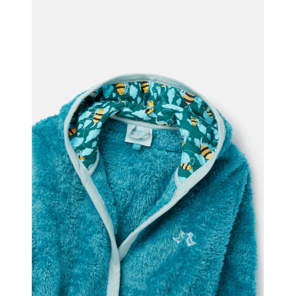 Busy Bees Boys Cozy Sherpa Fleece Dressing Gown - Perfect for Bedtime Cuddles! - Image 4