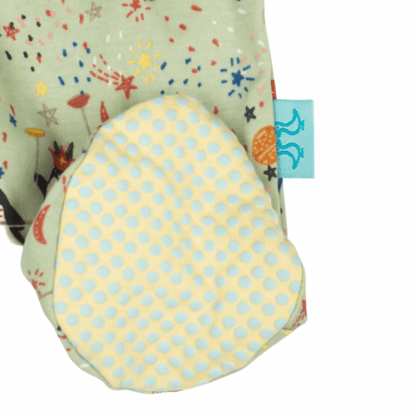 Adorable Showman Green & Yellow Organic Cotton Baby Grow for Stylish Infants - Image 4