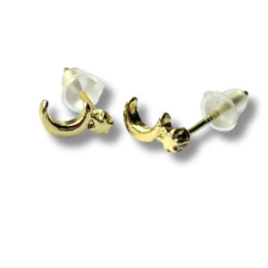 Celestial Elegance: Gold Starry Moon Stud Earrings for Timeless Gifting
