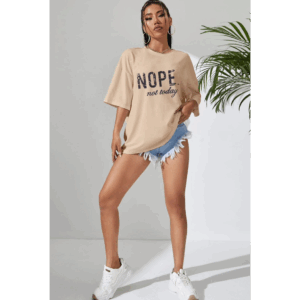 Chic Oversized 'Nope Not Today' Graphic Tee - Effortless Style & Comfort!