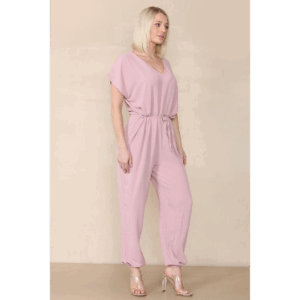 Chic Tie-Waist Harem Jumpsuit - Effortless Style & Comfort