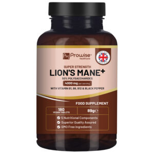 Super Strength Lion's Mane Supplement - 4000mg with B Vitamins & Black Pepper