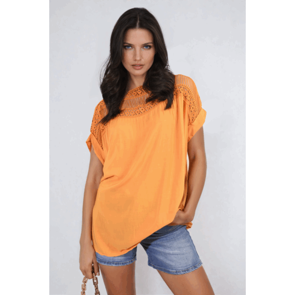 Sylvia Lace Insert Hollow Top: Elegance Meets Casual Chic! - Image 7