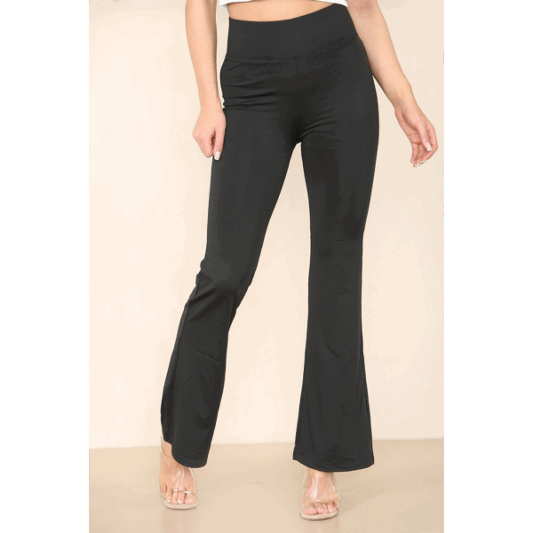 Chic High-Waisted Flared Trousers: Effortless Style & Comfort - Image 3