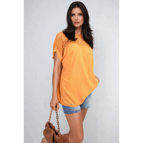 Sylvia Lace Insert Hollow Top: Elegance Meets Casual Chic! - Image 8