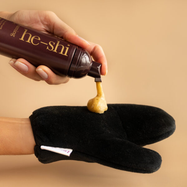 He-Shi Double-Sided Luxury Velvet Tanning Mitt - Streak-Free & Stain-Proof! - Image 4