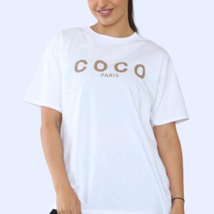 Chic Coco Paris Women's Printed Short Sleeve Tee – Effortless Style!
