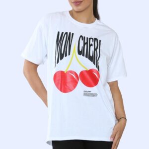 Mon Cheri Elegant Printed Short Sleeve Tee - Effortless Style & Comfort