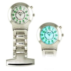 Ravel Nurses Watch with EL Backlight - Classic Silver Fob R1101EL
