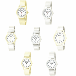 Ravel Women's Chic Expandable Bracelet Watch with Bold Number Dial