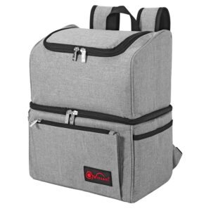 VINSANI Ultimate Grey Backpack Cooler: Leak-Proof, Insulated & Spacious!