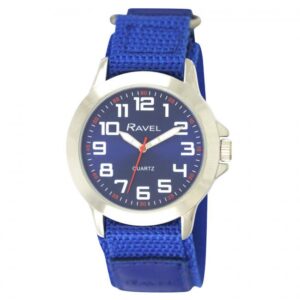 Ravel Men's Blue Sports Watch: Arabic Dial & Velcro Strap - Model R1601.65.66