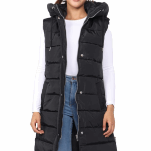 Chic Sleeveless Hooded Puffer Gilet - Stay Stylish & Warm This Winter!