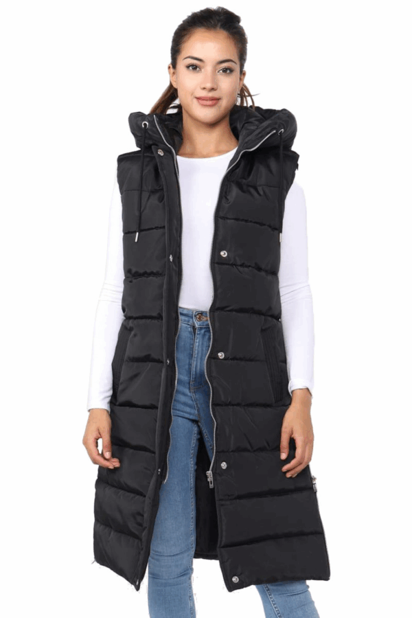 Chic Sleeveless Hooded Puffer Gilet - Stay Stylish & Warm This Winter!