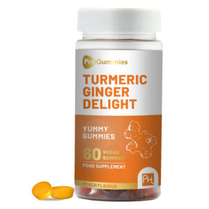 Peachy Turmeric & Ginger Pro Gummies | 60 Vegan Delights for Wellness