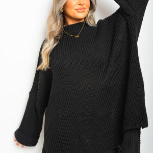 Faye Cozy High Neck Oversized Knitted Jumper – Chic Winter Essential!
