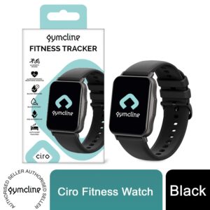 Gymcline Ciro Fitness Tracker: 25 Sports Modes & IP68 Waterproof, Sleek Black