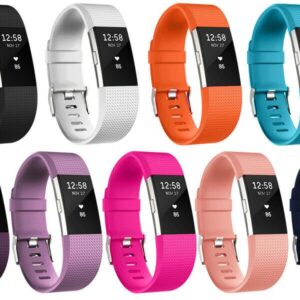 Stylish Aquarius Adjustable Replacement Straps for Fitbit Charge 2 - Metal Clasp