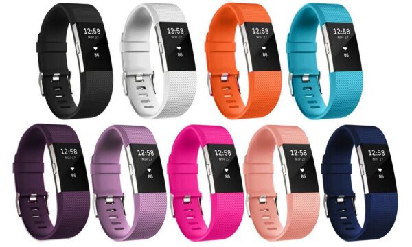 Stylish Aquarius Adjustable Replacement Straps for Fitbit Charge 2 - Metal Clasp