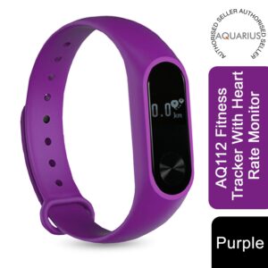 Aquarius AQ112 Purple Fitness Tracker: Heart Rate, GPS, & Smart Notifications