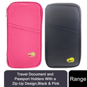 Zip-Up Travel Document & Passport Holder - Stylish & Functional Organizer