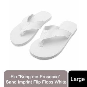 Flo 'Bring Me Prosecco' Sand Imprint Flip Flops - Stylish Comfort for Summer!