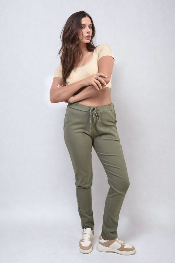Delilah Luxe Casual Drawstring Trousers - Effortless Style Meets Comfort! - Image 2