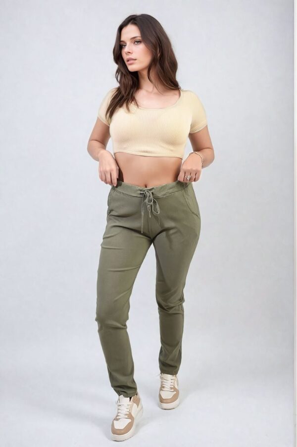 Delilah Luxe Casual Drawstring Trousers - Effortless Style Meets Comfort! - Image 4