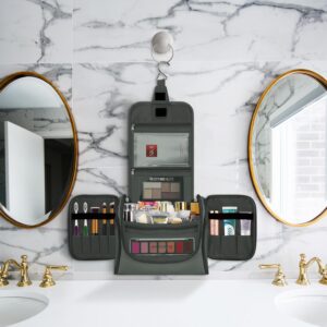 VINSANI Ultimate Travel Toiletry Bag - D. Grey, Durable & Space-Saving!