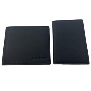 Cross Luxury 2-Piece Leather Wallet & Credit Card Case Set - Classic Black