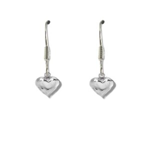Charming Girls Mini Puff Heart Drop Earrings - Perfect Gift for Any Occasion!