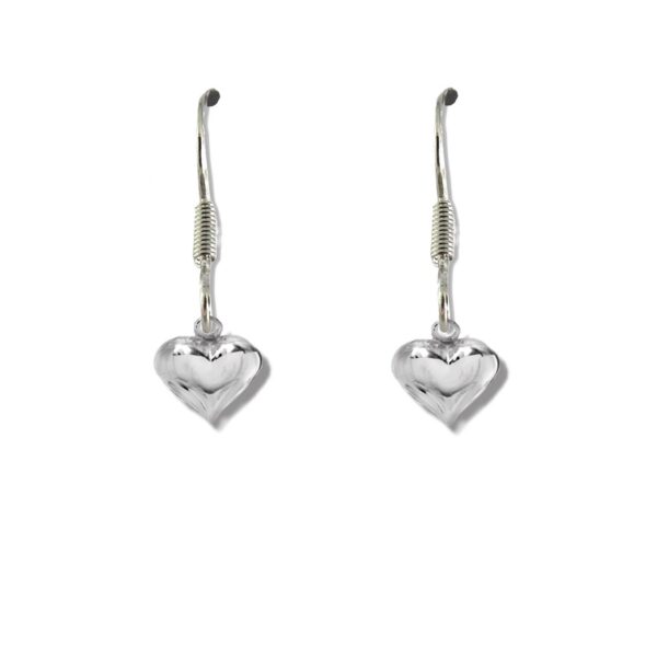 Charming Girls Mini Puff Heart Drop Earrings - Perfect Gift for Any Occasion!