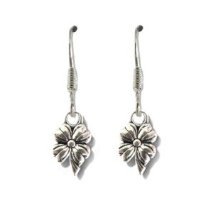 Charming Silver Flower Drop Earrings - Perfect Gift for Her!