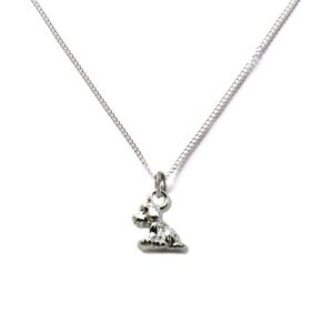 Adorable Sterling Silver Dog Charm Necklace - Perfect for Pet Lovers!