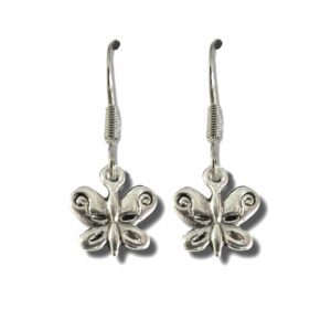 Elegant Silver-Plated Butterfly Drop Earrings – Perfect Gift for Loved Ones!