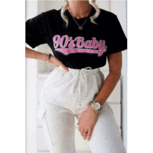 90s Baby Oversized Short Sleeve Tee - Trendy Comfort for Every Occasion!