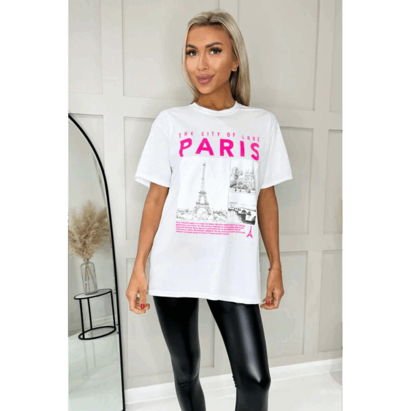 Chic Paris Slogan Oversized Tee: Effortless Style for Every Occasion! - Image 5