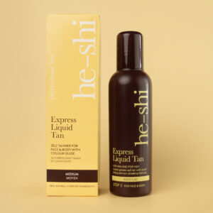 He-Shi Express Liquid Self Tan - 150ml Medium - Quick Dry, Streak-Free Glow!