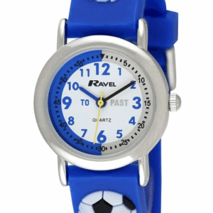 Ravel Boys 3D Cartoon Time Teacher Watch - Football Design Blue R1513.32B