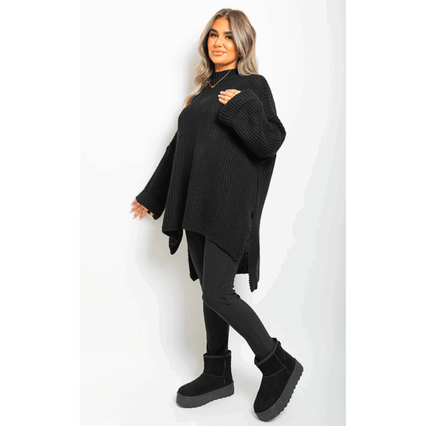 Faye Cozy High Neck Oversized Knitted Jumper – Chic Winter Essential! - Image 3