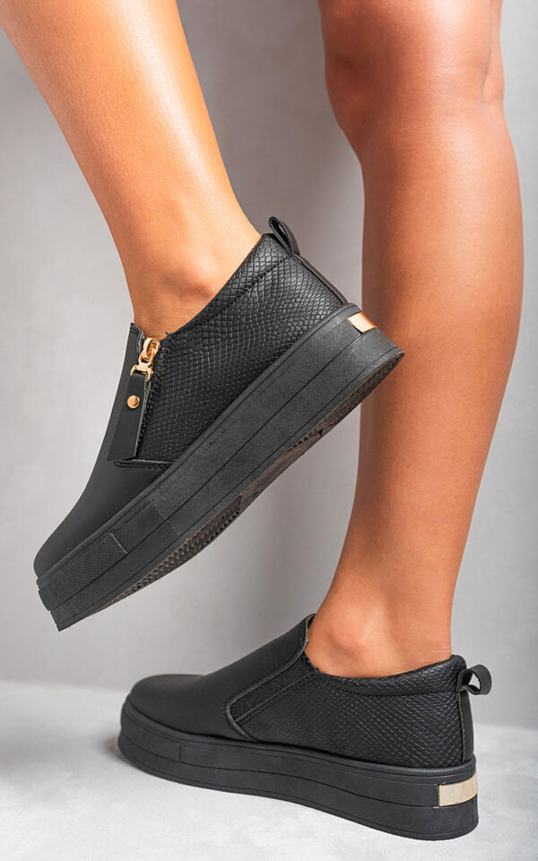 Andrea Urban Chic Zipper Slip-On Trainers - Effortless Style & Comfort! - Image 5