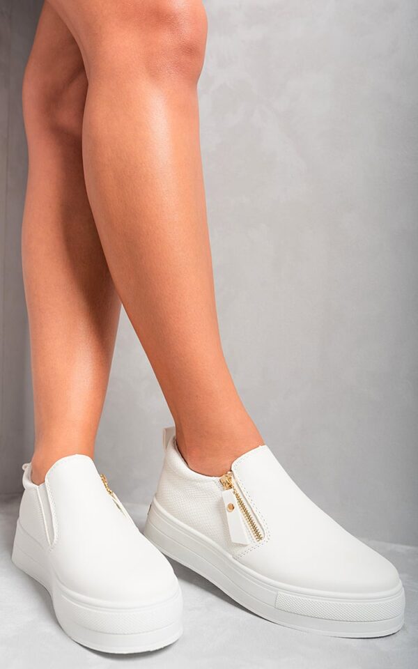 Andrea Urban Chic Zipper Slip-On Trainers - Effortless Style & Comfort! - Image 3