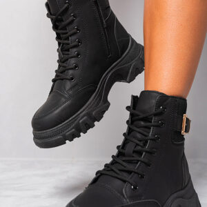 Clarissa Edgy Lace-Up Chunky Platform Ankle Boots – Fearless Fashion Statement!