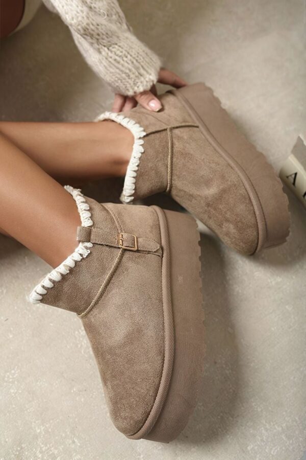 Debra Cozy Fur-lined Platform Ankle Boots - Chic Warmth for Cold Days! - Image 5